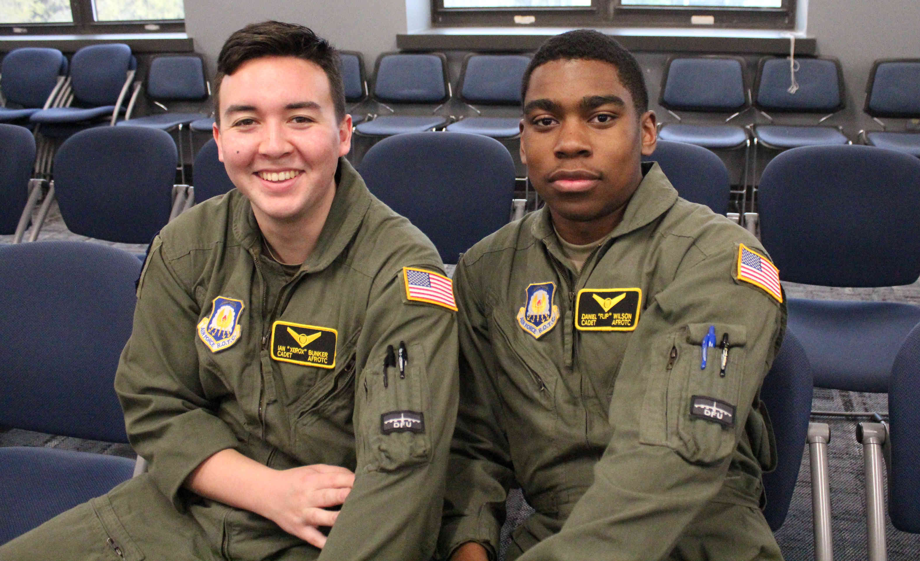 C/Bunker and C/Wilson in flight suits